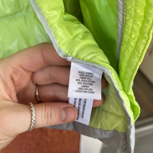 Exertek Duck Down Puffer Vest Full Zip Outdoor  Active Women's Small Green/Grey - Picture 5 of 6